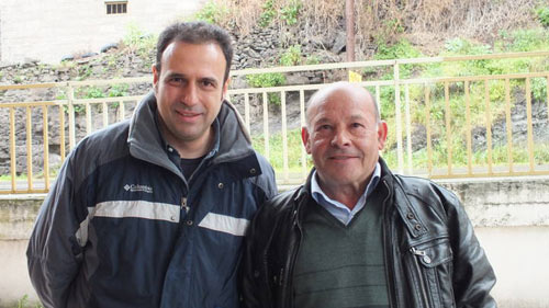 Alejandro Caballero con otro de las voces del documental, Agust�n Berm�dez �Tino Tarz�n� [Foto: Documentos TV]