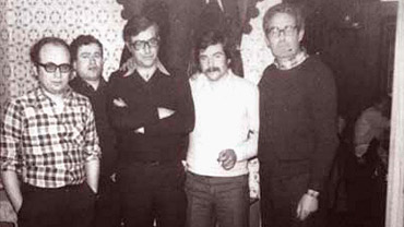 Juan Muñiz «Juanín» con Gerardo Iglesias, Francisco Javier Suárez, Francisco Prado Alberdi y Francisco Garcia Salve Juan Muñiz «Juanín» con Gerardo Iglesias, Francisco Javier Suárez, Francisco Prado Alberdi y Francisco Garcia Salve